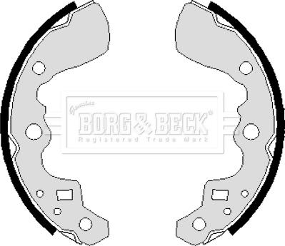 Borg & Beck BBS6237 - Комплект тормозных колодок, барабанные autosila-amz.com