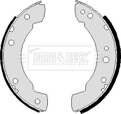 Borg & Beck BBS6229 - Комплект тормозных колодок, барабанные autosila-amz.com