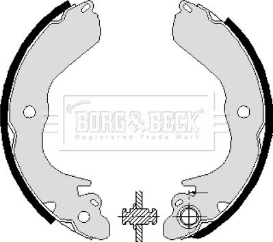 Borg & Beck BBS6228 - Комплект тормозных колодок, барабанные autosila-amz.com