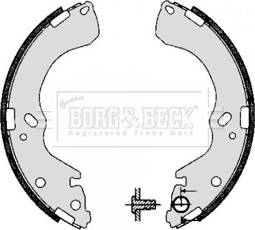 Borg & Beck BBS6277 - Комплект тормозных колодок, барабанные autosila-amz.com