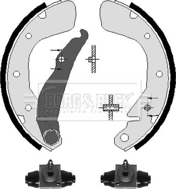 Borg & Beck BBS1093K - Комплект тормозных колодок, барабанные autosila-amz.com