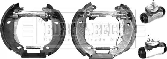 Borg & Beck BBS1058K - Комплект тормозных колодок, барабанные autosila-amz.com