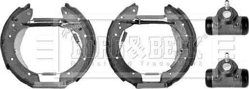 Borg & Beck BBS1064K - Комплект тормозных колодок, барабанные autosila-amz.com