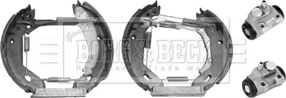 Borg & Beck BBS1065K - Комплект тормозных колодок, барабанные autosila-amz.com