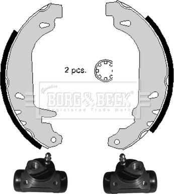 Borg & Beck BBS1009K - Комплект тормозных колодок, барабанные autosila-amz.com