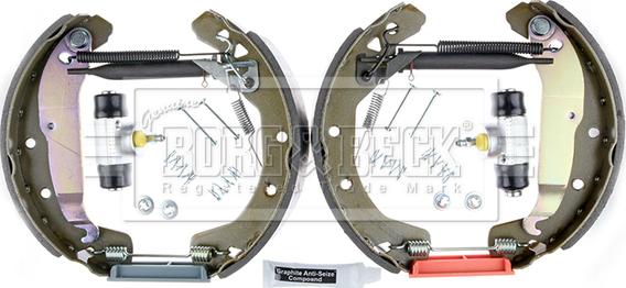 Borg & Beck BBS1085K - Комплект тормозных колодок, барабанные autosila-amz.com