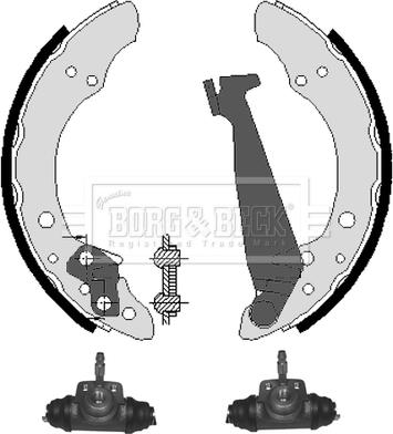 Borg & Beck BBS1031K - Комплект тормозных колодок, барабанные autosila-amz.com