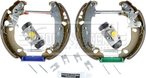 Borg & Beck BBS1038K - Комплект тормозных колодок, барабанные autosila-amz.com