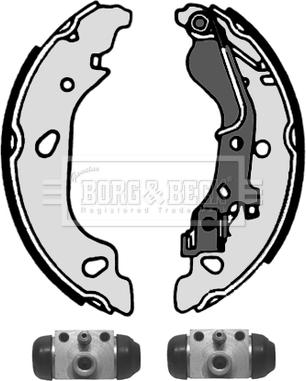 Borg & Beck BBS1079K - Комплект тормозных колодок, барабанные autosila-amz.com