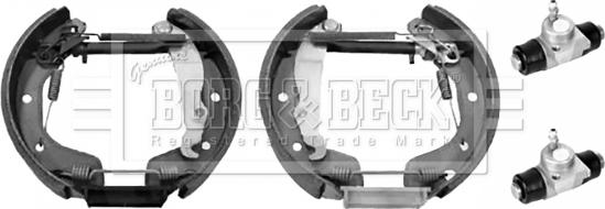 Borg & Beck BBS1156K - Комплект тормозных колодок, барабанные autosila-amz.com