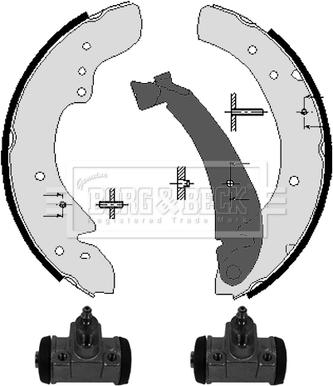 Borg & Beck BBS1125K - Комплект тормозных колодок, барабанные autosila-amz.com