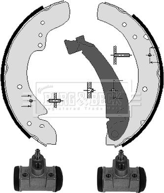 Borg & Beck BBS1126K - Комплект тормозных колодок, барабанные autosila-amz.com