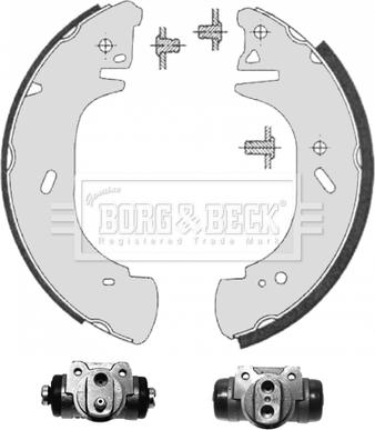 Borg & Beck BBS1121K - Комплект тормозных колодок, барабанные autosila-amz.com