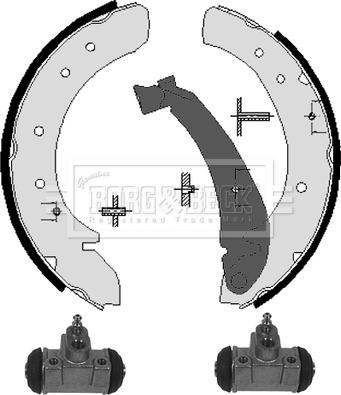 Borg & Beck BBS1127K - Комплект тормозных колодок, барабанные autosila-amz.com