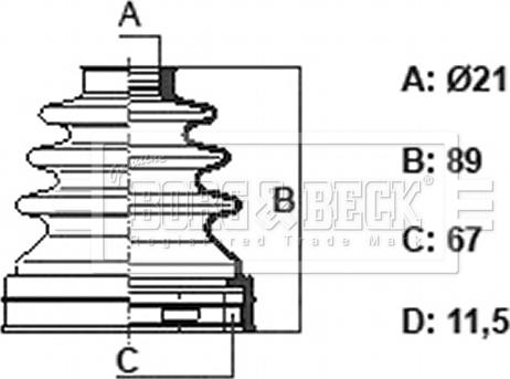 Borg & Beck BCB6402 - Пыльник, приводной вал autosila-amz.com