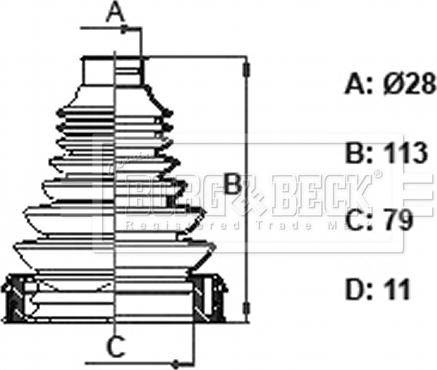 Borg & Beck BCB6407 - Пыльник, приводной вал autosila-amz.com