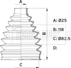 Borg & Beck BCB6417 - Пыльник, приводной вал autosila-amz.com