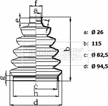 Borg & Beck BCB6435 - Пыльник, приводной вал autosila-amz.com