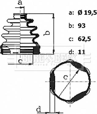 Borg & Beck BCB6431 - Пыльник, приводной вал autosila-amz.com