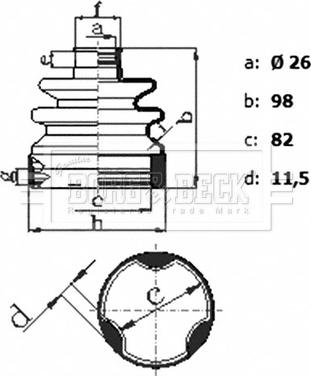 Borg & Beck BCB6433 - Пыльник, приводной вал autosila-amz.com