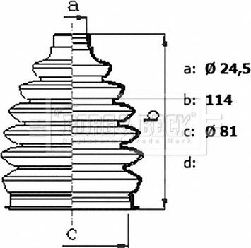 Borg & Beck BCB6422 - Пыльник, приводной вал autosila-amz.com