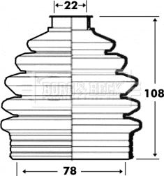 Borg & Beck BCB6098 - Пыльник, приводной вал autosila-amz.com