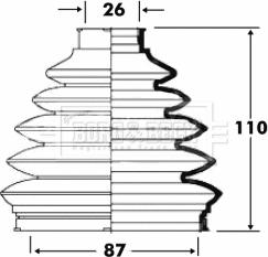 Borg & Beck BCB6097 - Пыльник, приводной вал autosila-amz.com