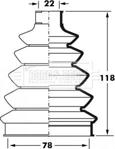 Borg & Beck BCB6060 - Пыльник, приводной вал autosila-amz.com