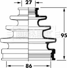 Borg & Beck BCB6061 - Пыльник, приводной вал autosila-amz.com