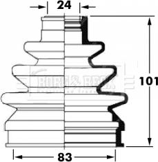 Borg & Beck BCB6027 - Пыльник, приводной вал autosila-amz.com