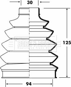 Borg & Beck BCB6079 - Пыльник, приводной вал autosila-amz.com