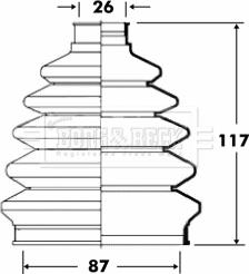 Borg & Beck BCB6077 - Пыльник, приводной вал autosila-amz.com