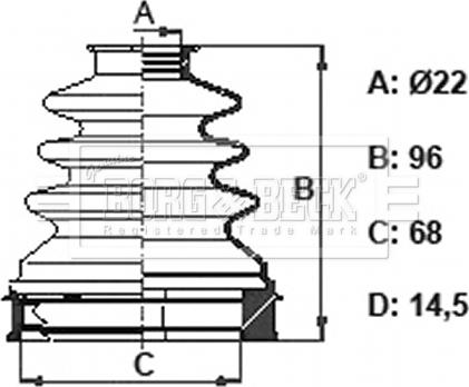 Borg & Beck BCB6169 - Пыльник, приводной вал autosila-amz.com