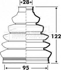 Borg & Beck BCB6103 - Пыльник, приводной вал autosila-amz.com