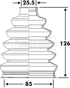 Borg & Beck BCB6114 - Пыльник, приводной вал autosila-amz.com