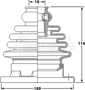 Borg & Beck BCB6184 - Пыльник, приводной вал autosila-amz.com