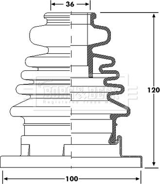 Borg & Beck BCB6186 - Пыльник, приводной вал autosila-amz.com