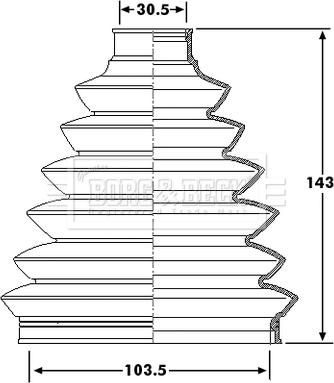 Borg & Beck BCB6181 - Пыльник, приводной вал autosila-amz.com