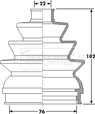 Borg & Beck BCB6178 - Пыльник, приводной вал autosila-amz.com