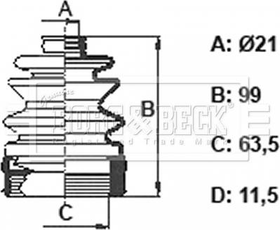 Borg & Beck BCB6394 - Пыльник, приводной вал autosila-amz.com