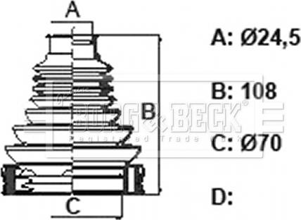 Borg & Beck BCB6396 - Пыльник, приводной вал autosila-amz.com