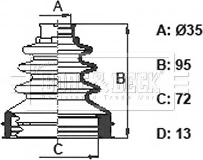 Borg & Beck BCB6391 - Пыльник, приводной вал autosila-amz.com