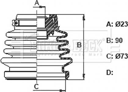 Borg & Beck BCB6352 - Пыльник, приводной вал autosila-amz.com