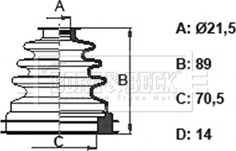 Borg & Beck BCB6357 - Пыльник, приводной вал autosila-amz.com