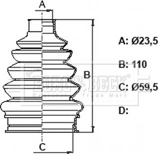 Borg & Beck BCB6382 - Пыльник, приводной вал autosila-amz.com