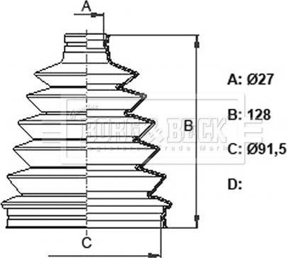 Borg & Beck BCB6379 - Пыльник, приводной вал autosila-amz.com