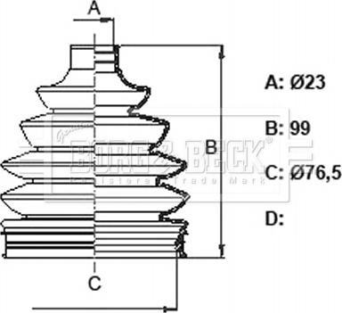 Borg & Beck BCB6376 - Пыльник, приводной вал autosila-amz.com