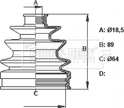 Borg & Beck BCB6378 - Пыльник, приводной вал autosila-amz.com