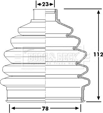 Borg & Beck BCB6251 - Пыльник, приводной вал autosila-amz.com