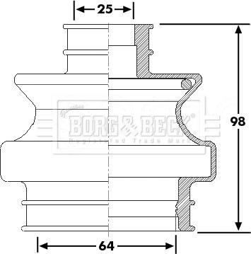 Borg & Beck BCB6263 - Пыльник, приводной вал autosila-amz.com